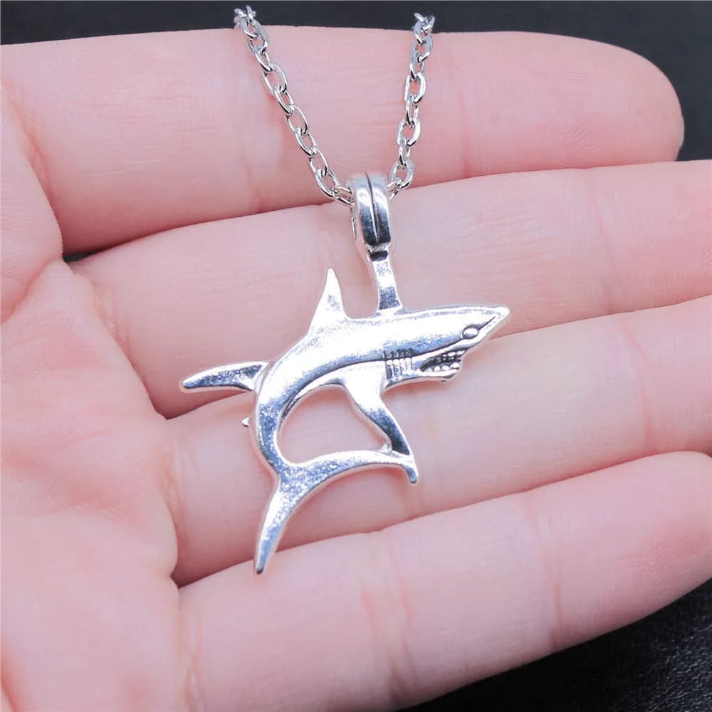 Vintage Marine Mermaid Dolphin Animal Pendant Necklace Jewelry Gift For Women