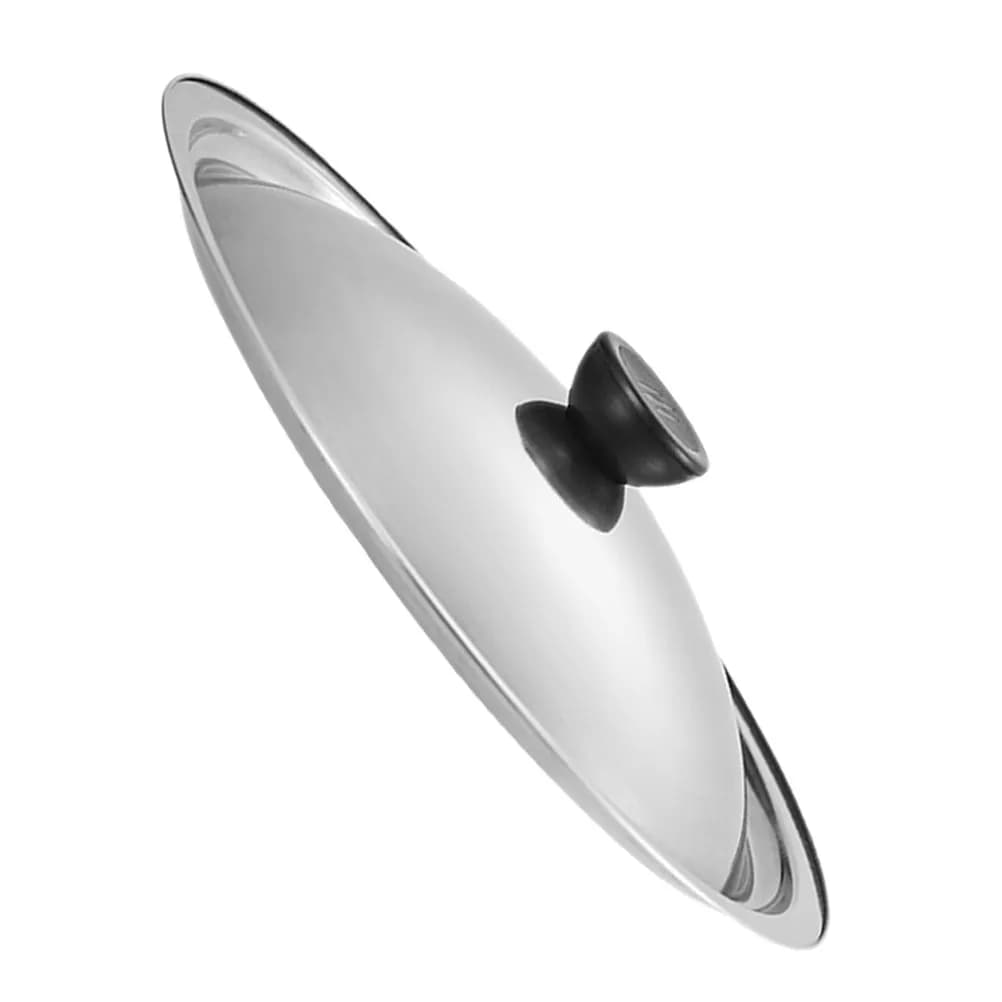 22cm Universal Stainless Steel Cover, Thick and Easy to Clean, Antisprust protection for pots and pots