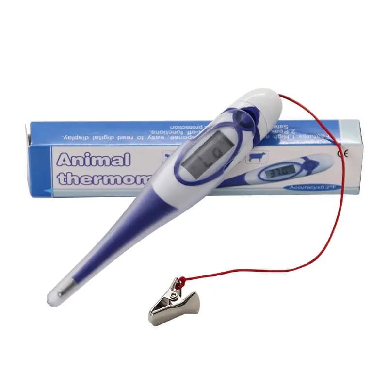 Termometro digitale professionale per animali con sonda morbida Termometro veterinario digitale blu per cani e gatti Attrezzatura impermeabile