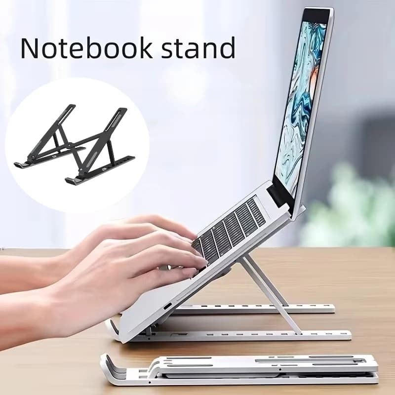 1pc ABS Ergonomic Laptop Stand Foldable Upgrade Foldable Laptop Stand Cooling Notebook Bracket Notebook Tablet PC Portable