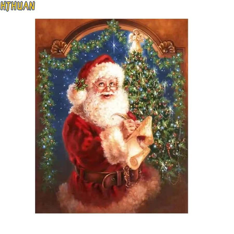 5d fai da te diamante ricamo Babbo Natale diamante punto croce arredamento moderno mosaico pittura diamante trapano quadrato/rotondo completo, nuovo regalo