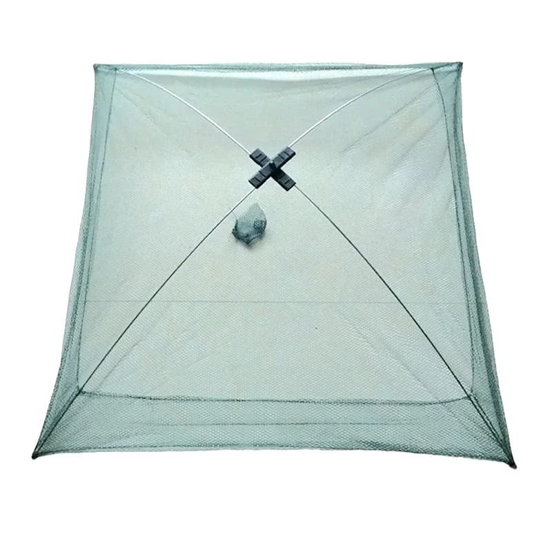 Rete da pesca pieghevole pieghevole rete da pesca in Nylon esche trappola Cast Dip granchio gamberetti Net