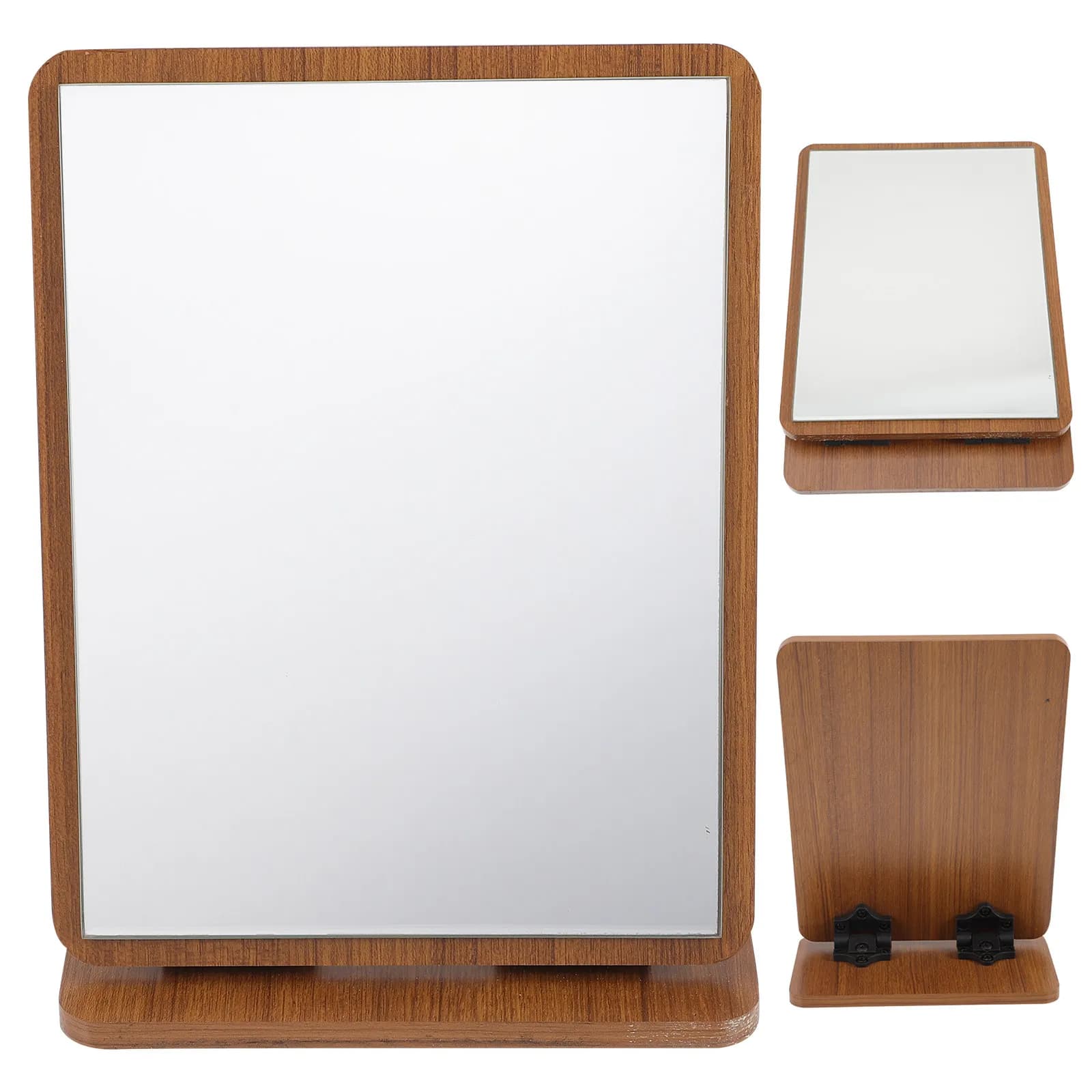 Elegante Specchio Girevole in Legno per Trucco, Design Regolabile, Regalo Perfetto per Amanti della Bellezza, per Casa, Camera da Letto, Bagno, Scrivania