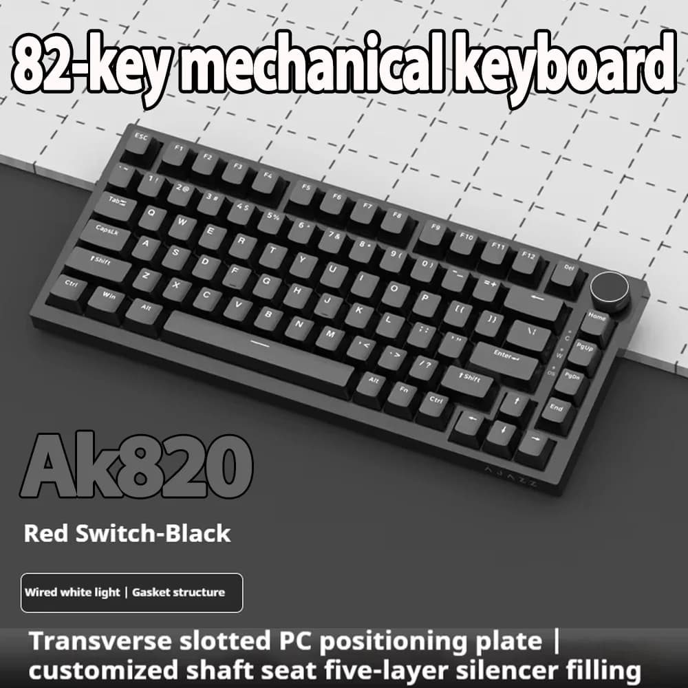 Tastiera da gioco meccanica cablata AK820 Tastiera Esports sostituibile a caldo con layout compatto al 75% per PC portatile Windows Mac