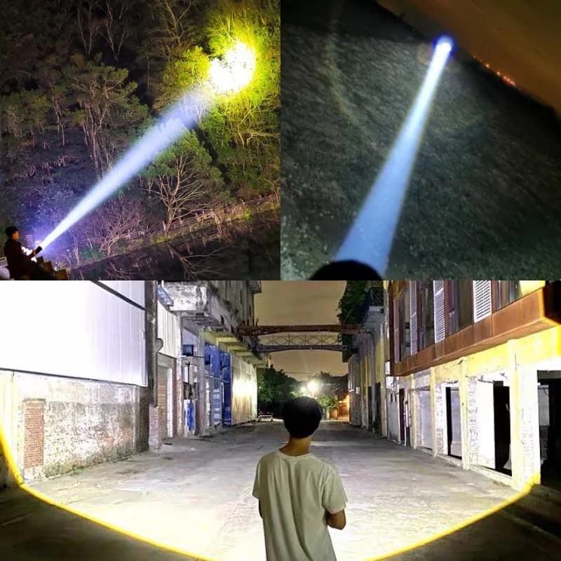 Torcia LED Super Potente 2026 668000000LM, Ricaricabile USB 26650, Luce a Lungo Raggio, Torcia Tattica per Campeggio
