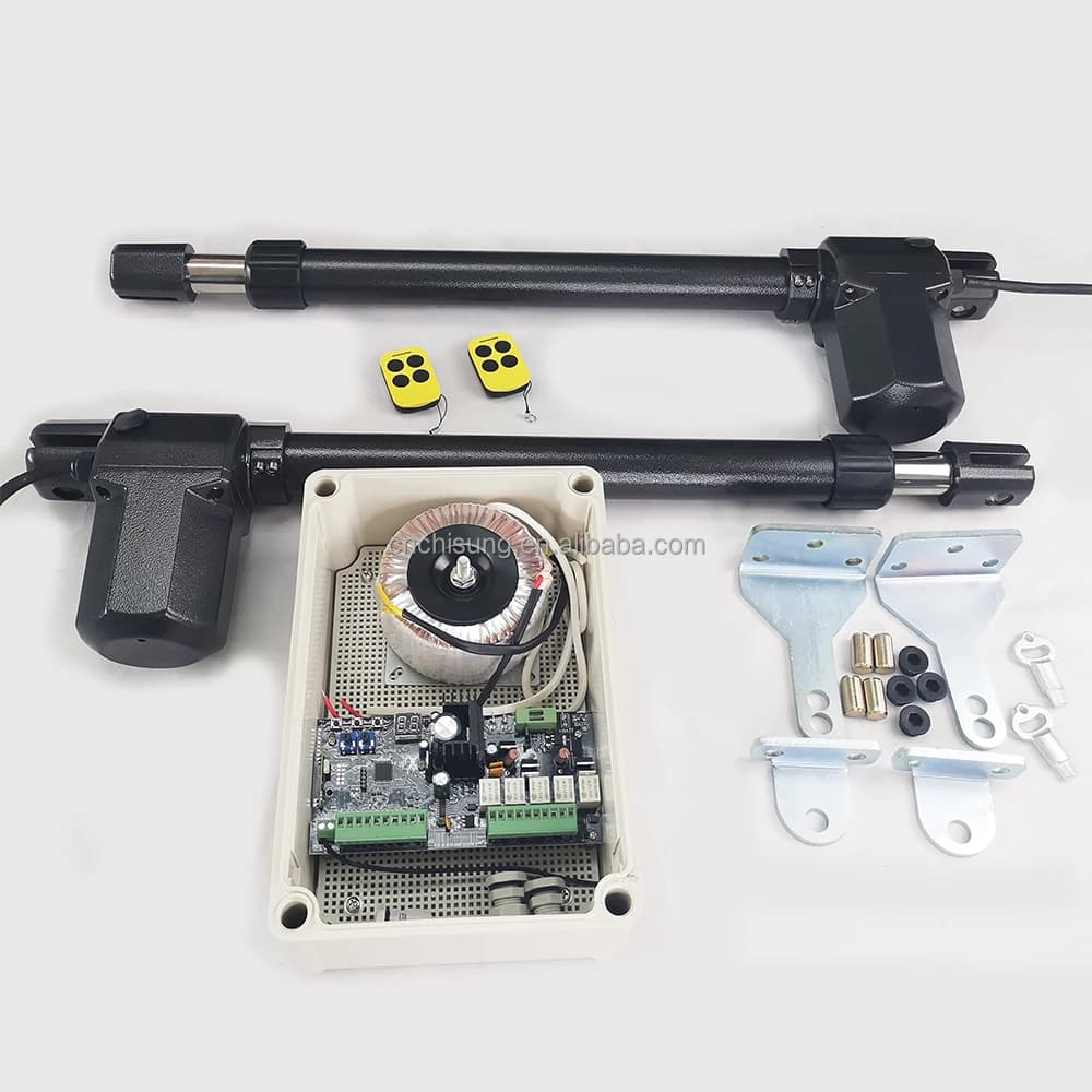 Smartphone Swing Gate Opener Control 500KG DC Motor Engine Motor System 400mm Stroke