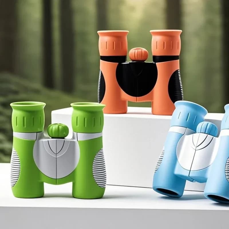 Telescopio antiurto per bambini con ingrandimento binoculare portatile per bambini, per birdwatching, campeggio all'aperto, 8 x 21 mm