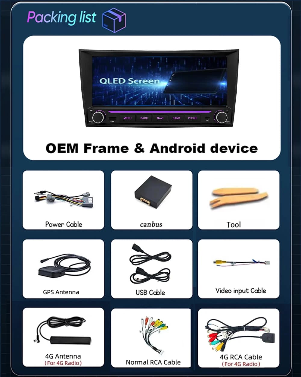 10.25 Inch Carplay Android Car Radio For Benz E class W211 E200 E220 E300 E350 E240 E270 E280 2002 - 2008 GPS Stereo WIFI Screen