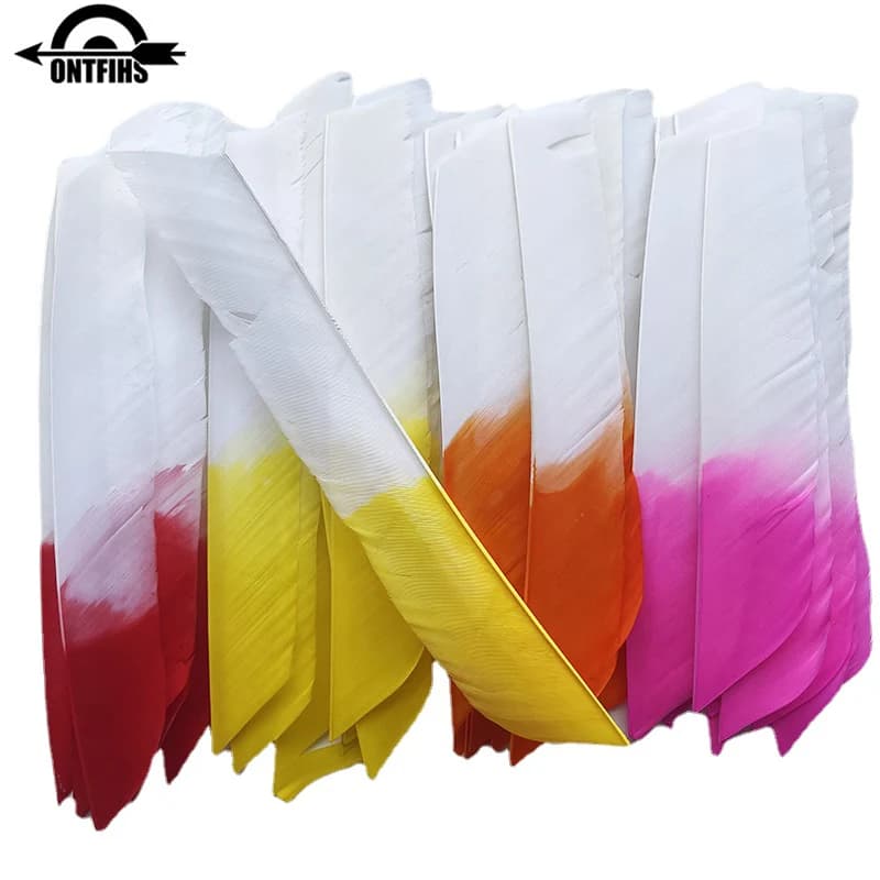 12Pcs Full Length (7-10 Inch) Archery Fletches Natural Turkey Feathers Hunting Arrow Fletching for Bow DIY Accessories