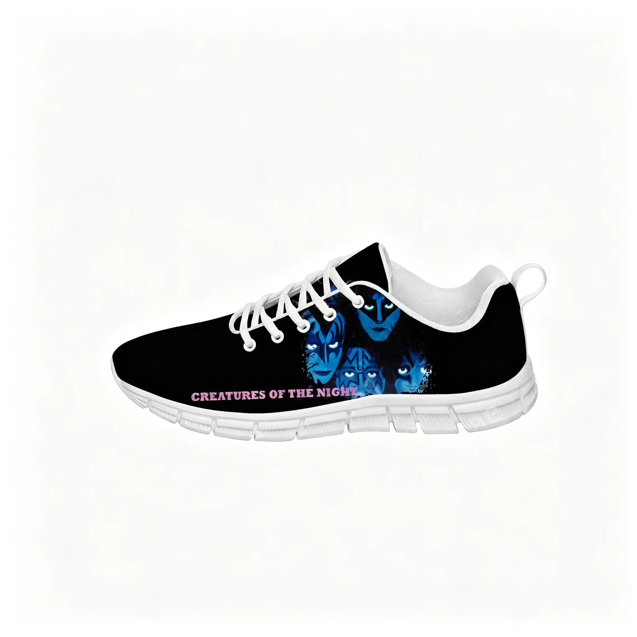 Sneakers basse 'Creatures of the Night' per uomo e donna, scarpe casual in tela con stampa 3D personalizzata