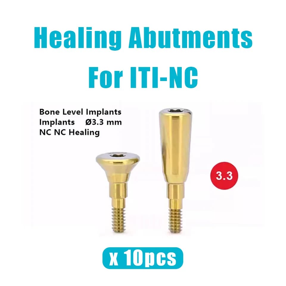 Dental Healing Abutments 10Pcs/Set Pack Compatible With Straumann ITI NC RC RN Implant Systems Professional Oral Surgery Tools