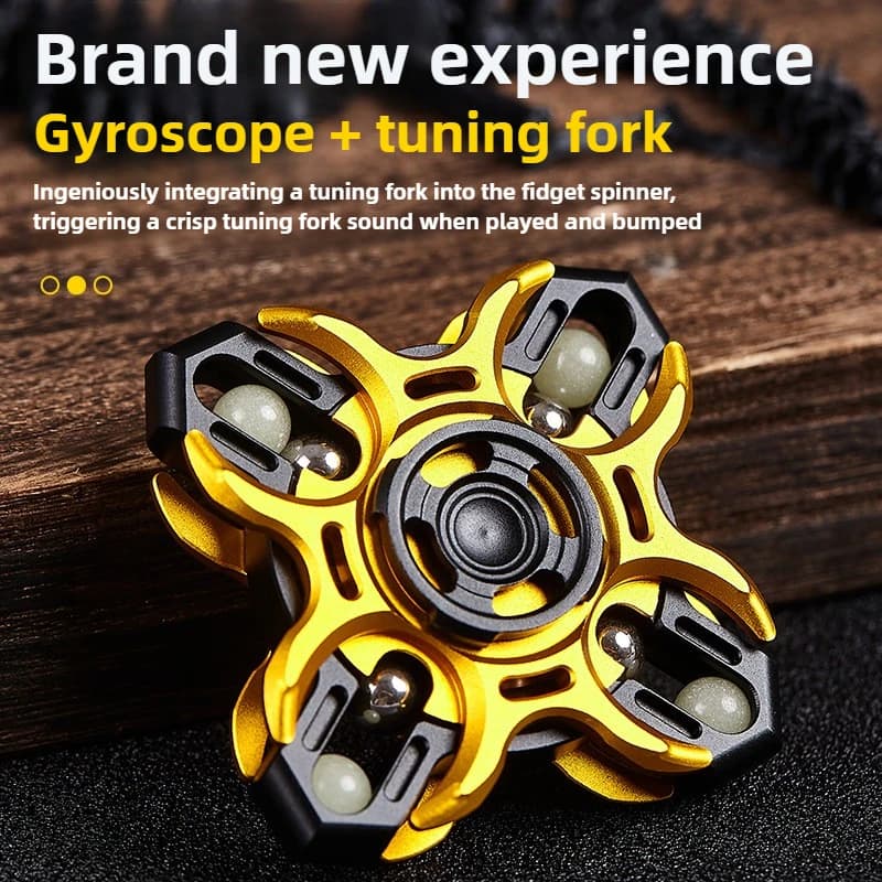 Giocattolo di decompressione Fidget Spinner meccanico in metallo da 4 pagine God Realm EDC in lega di alluminio