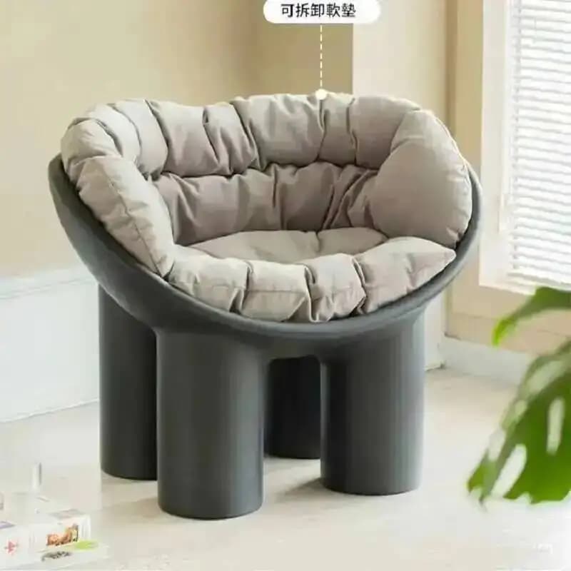 Sedia Semplice Nordica con Gambe a Elefante, Sedia Singola Creativa per Balcone, Sgabello da Esterno, Sedia Reclinabile per Soggiorno, Arredamento per la Casa