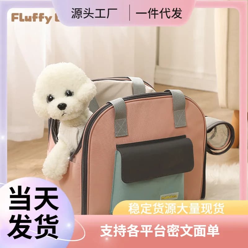Nuova Borsa da Viaggio per Animali Domestici, per Gatti e Cani, Stile a Tracolla o Zaino, Trasportino Espandibile Portatile con Tunnel per Teddy