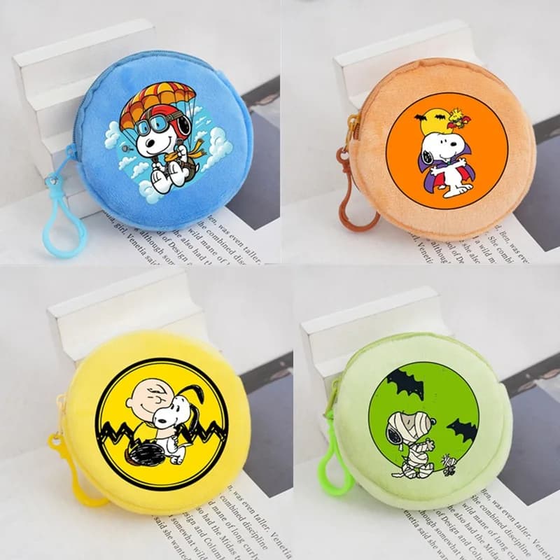 New Cute Cartoon Anime Snoopys Women Men Purses Unisex Wallets Graphic Print Portable Large Capacity Wallet Birthday Party Gifts