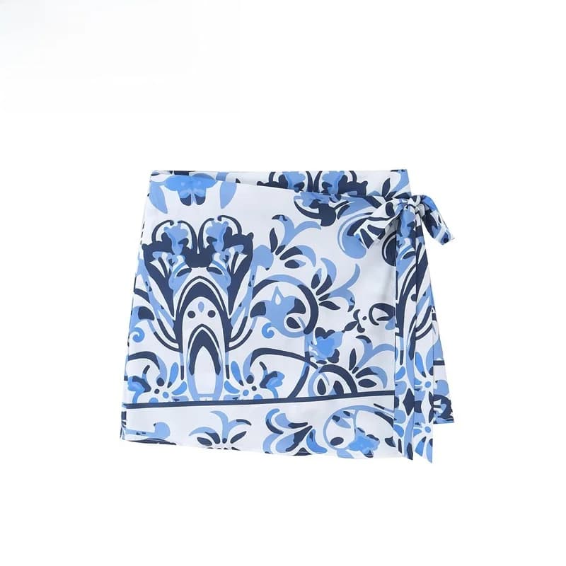 Fashionable Spicy Girl Print Skirt Women's Polyester Fiber Standard Fit A-Line Skirt mid Waist Design Summer 2026