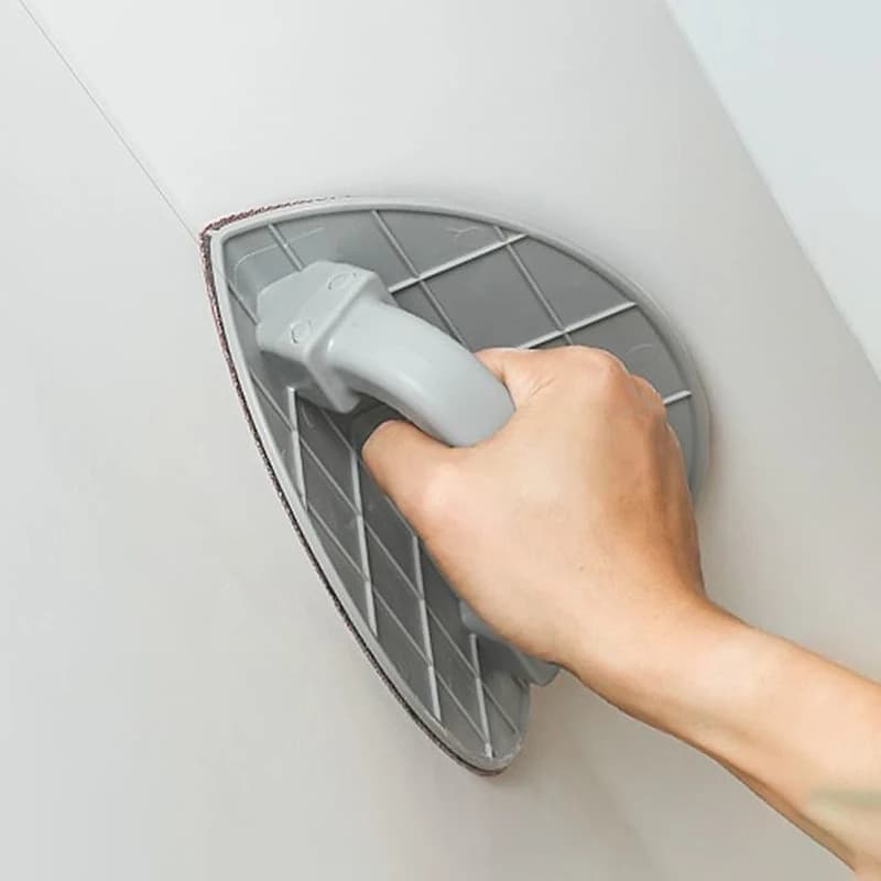 Semicircular Inner Angle Handle Grinding Tool Disc Wall Polishing Tool Sandpaper Holder Flat Self-adhesive Velcro Abrasive Tool