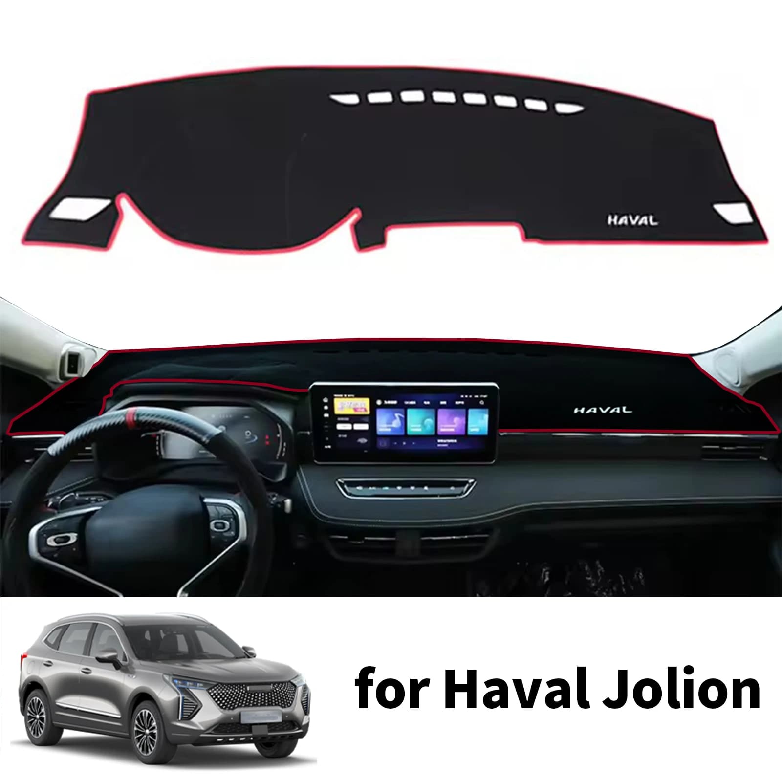 Per Haval Jolion 2024 2023 2022 2021 Cruscotto Auto Zerbino Parasole Tappeto Protettivo Dash Pad Dash Zerbino