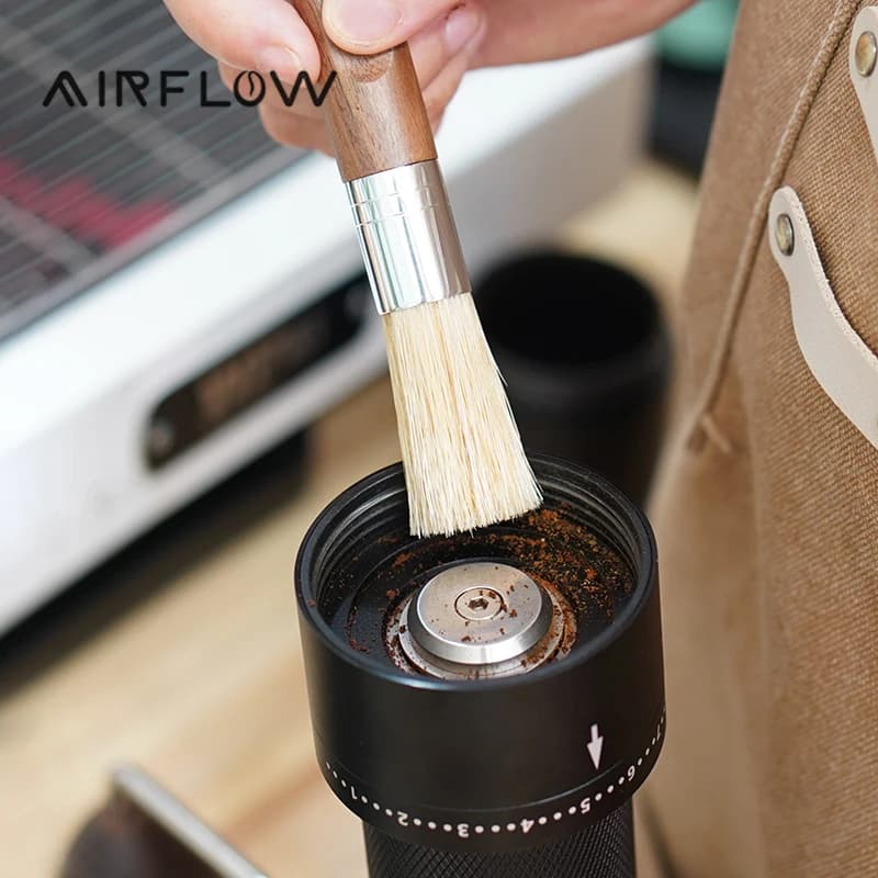 AIRFLOW Coffee Brush Grinder Cleaning Tool Wood Handle Coffee Machine Cleaner Powder Dusting Kitchen Home Barista Accessories