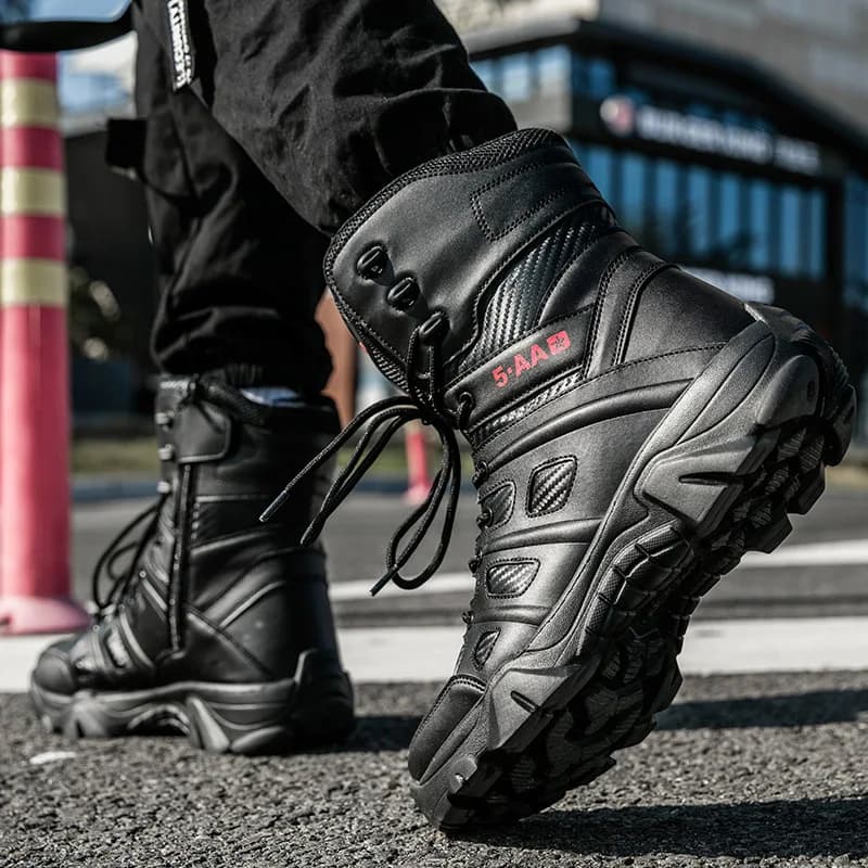 Stivali da uomo Autunno Scarpe alte Stivali di grandi dimensioni Stivali sportivi da esterno Stivali casual Scarpe da uomo Stivali da alpinismo