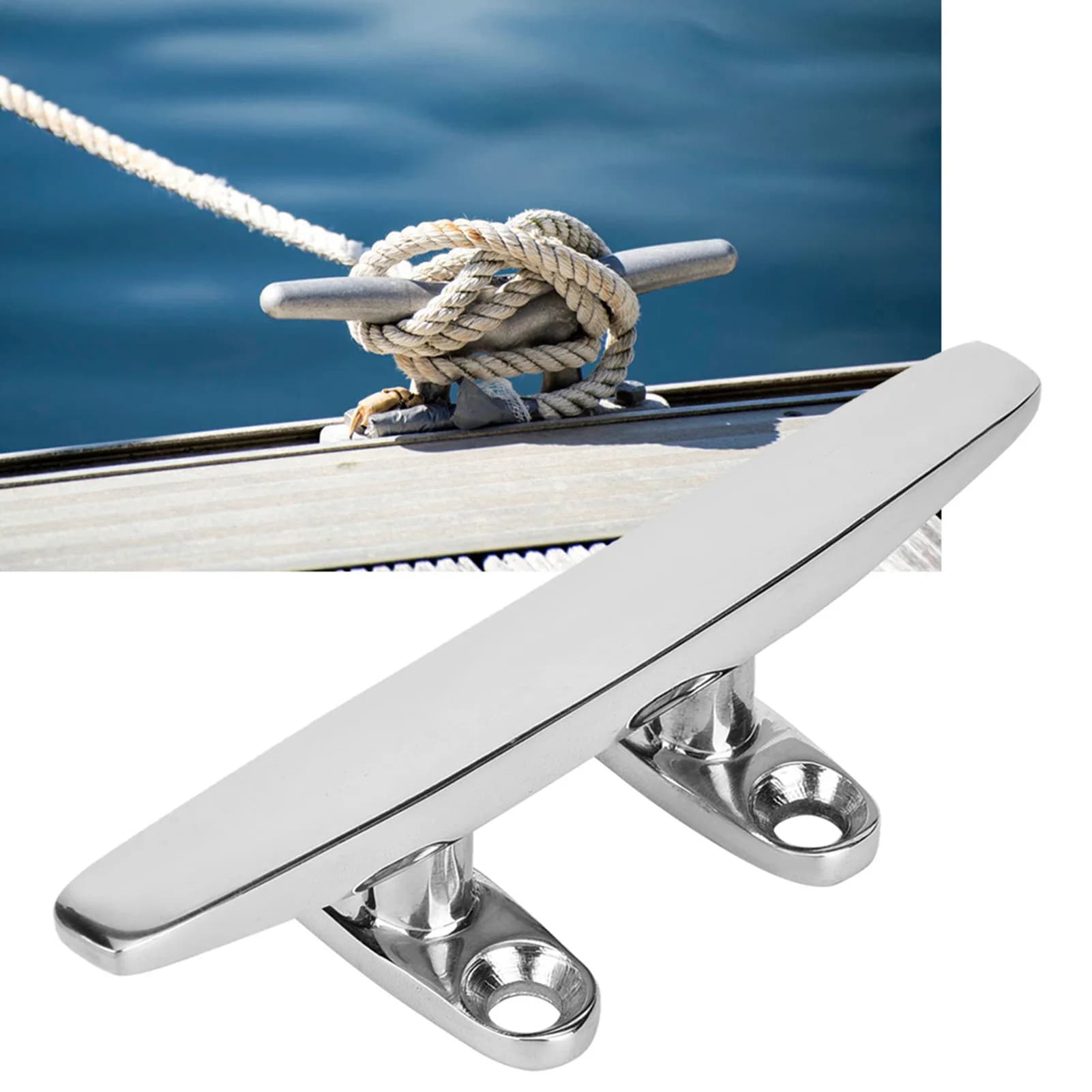 Base per Bitte in Acciaio Inossidabile Lucidato a Specchio per Imbarcazioni, Accessorio per Luci Nautiche, Base per Bitte per Corde Marine