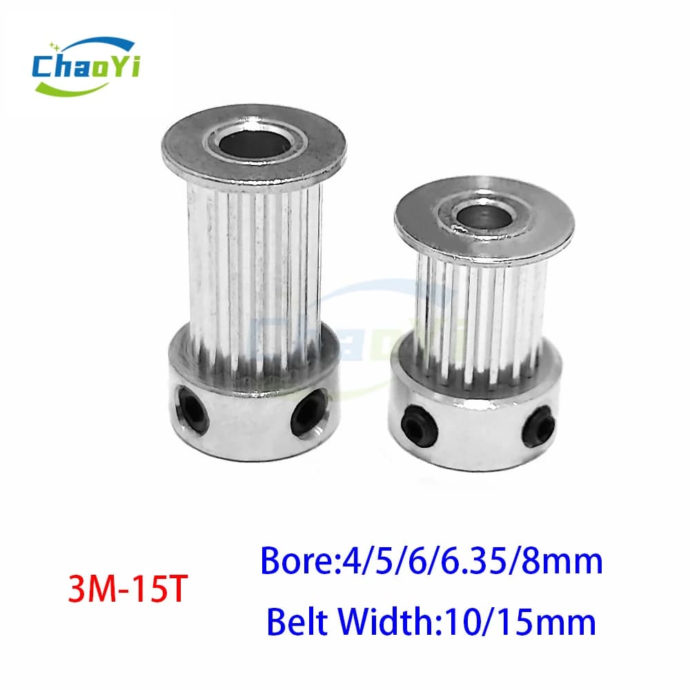 HTD 3M 15 Denti Puleggia Dentata Hole 4/5/6/6.35/8mm Synchron Wheel For Belt Width 10/15mm 3D Printer Gears 15T 15 Tooths