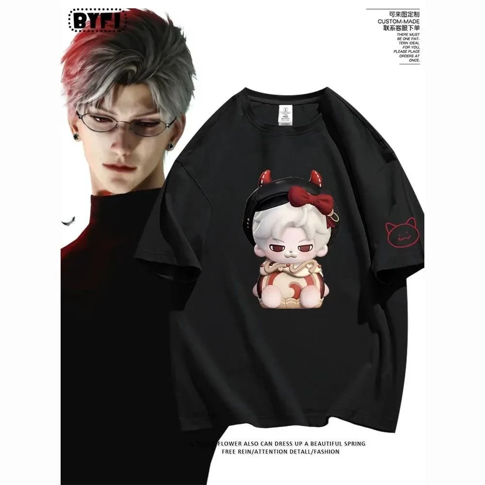 Love and Deepspace Sylus short Sleeves T-shirt Game Summer Men Women Top Fashion Cartoon Printing Casual birthday gift