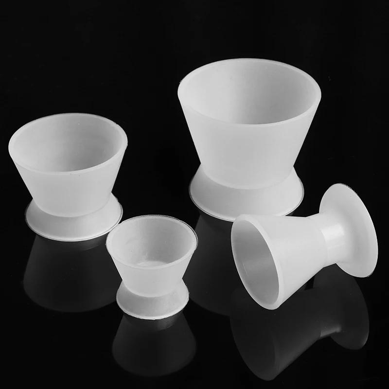 4 pieces materials for dentists mixing bowl in Silicone use plates Dappen tooth whitening laboratory dental tools Odonthology