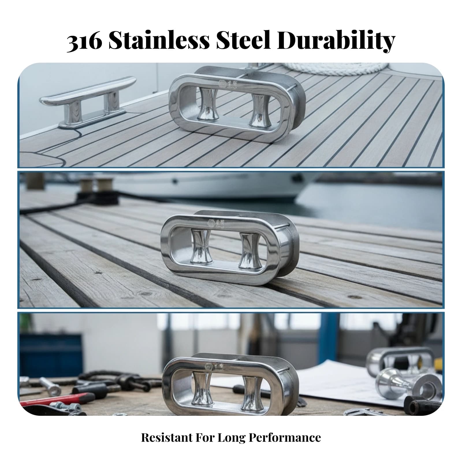 Cable Fairlead Mirror Finish Marine Fairlead Rope Guide Reduces Friction Boat Part Heavy Duty for Yacht