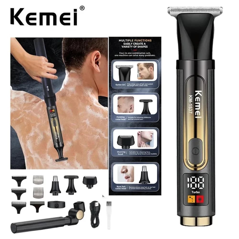 Kemei Professional electric shaver for back Extreme long sleeve Hair shaving for back Nose haircut for body