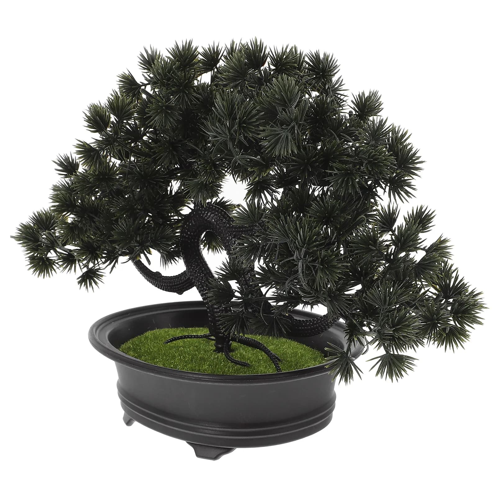 Artificial Potted Welcome Pine Bonsai Tree Realistic Miniature Faux Plant Indoor Office Table Decor Simulation Greenery