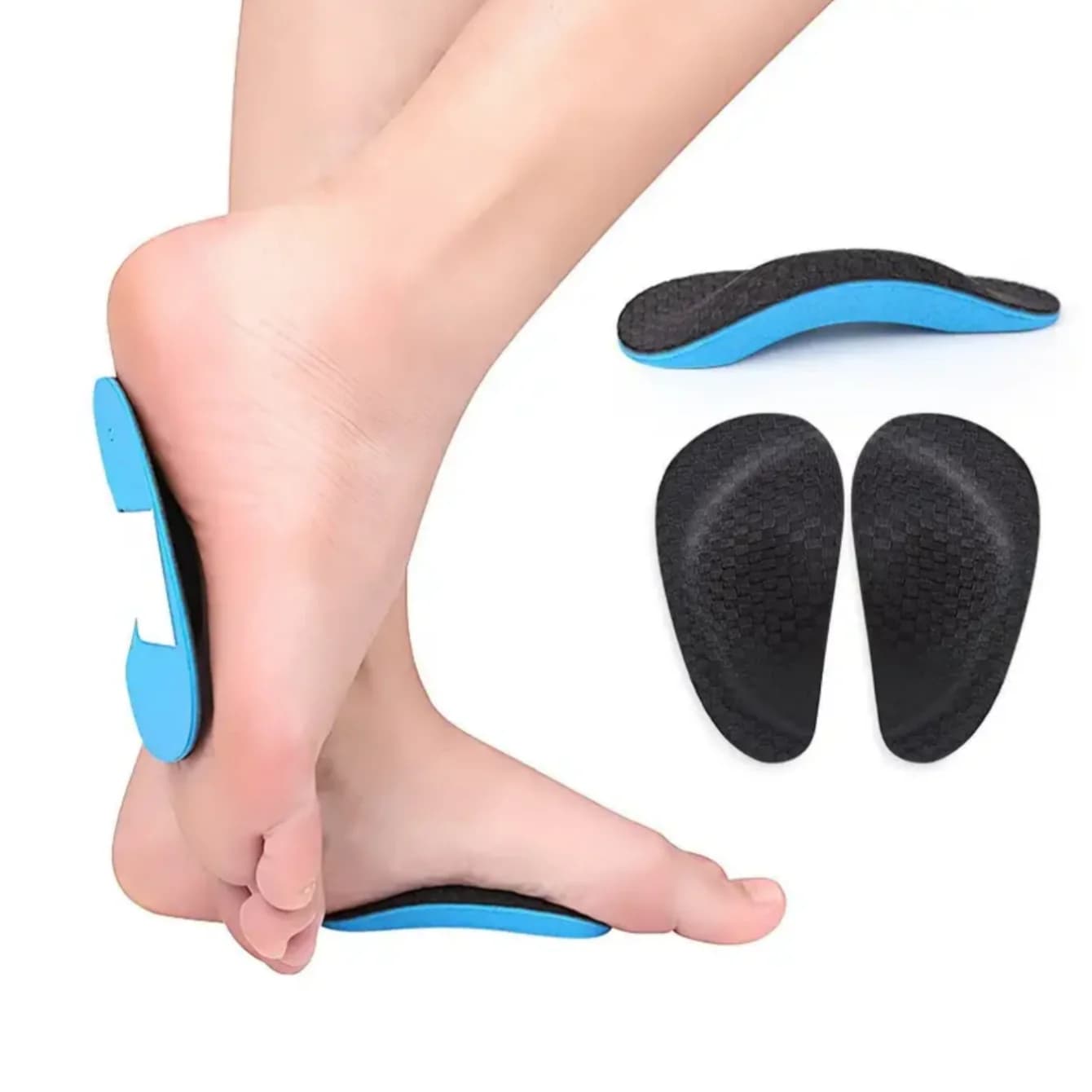 1 paio di supporti per arco plantare in EVA Mezze cuscini Cuscino per arco antiscivolo Piedi piatti Sport Palmo Pad Cuscino a cuore Solette per scarpe