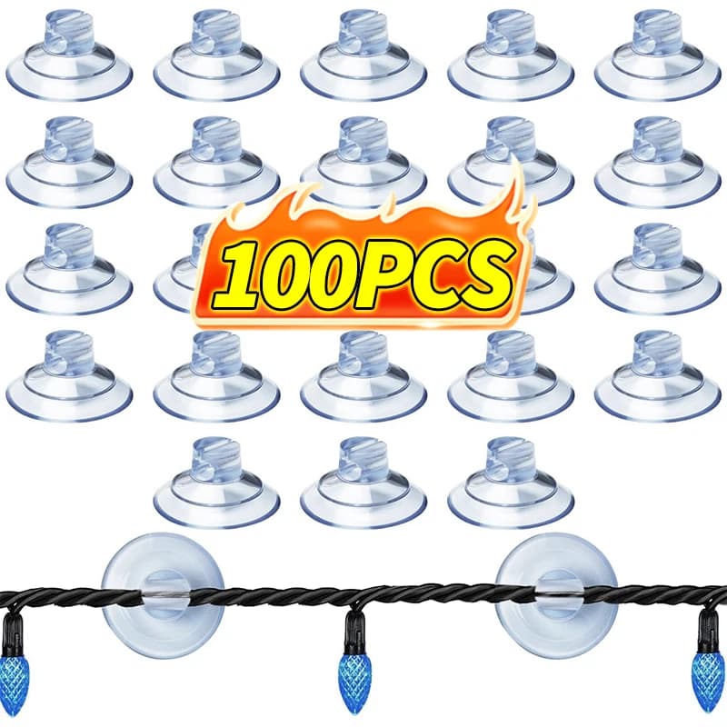 Opening Mushroom Head Sucker Transparent PVC Suction Cups Self Adhesive Hangers Wall Hanging Hooks Home Office Cord Organizer