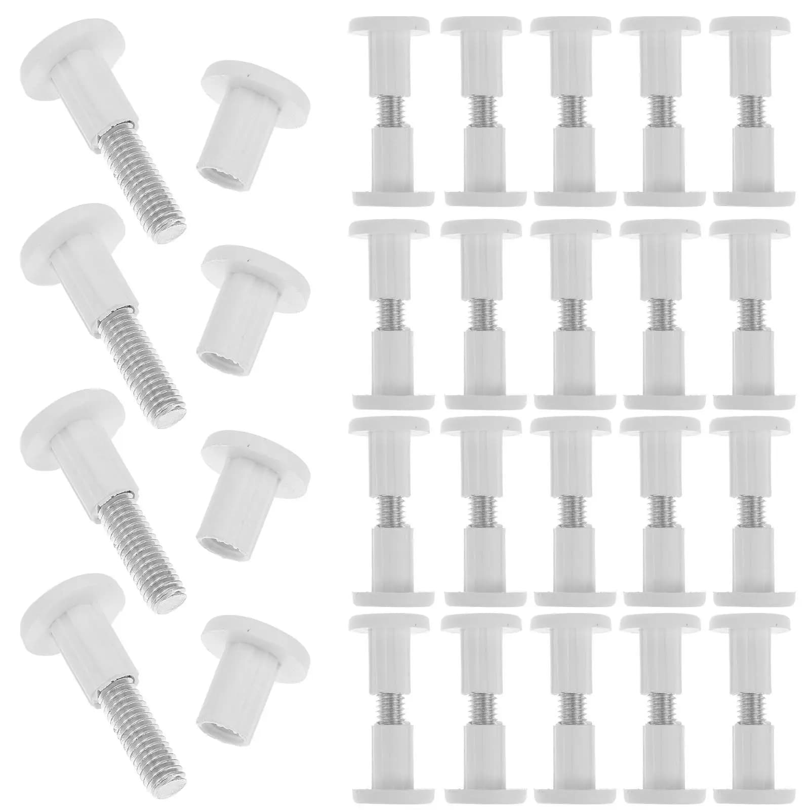 50Pcs Board Fastener Hardware Set Plastic Iron Clamp Nut Submother Docking System for Quick Assembly Table Top