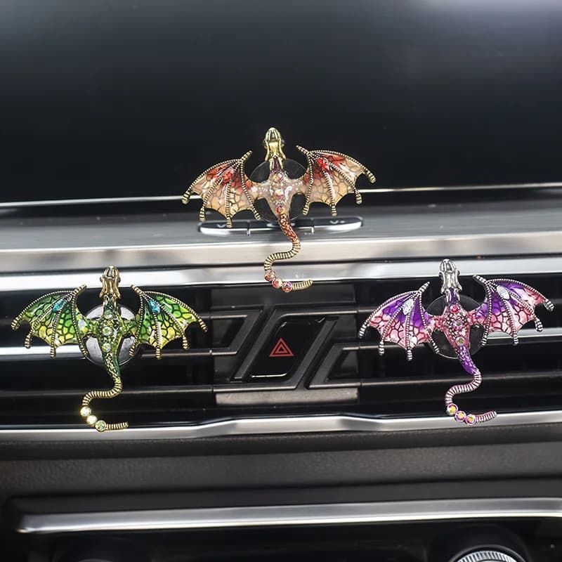 Funny Cute Little Flying Dragon Car Perfume Clip Creative Interior Fragrance Decoration Automobile Air Freshener Clip