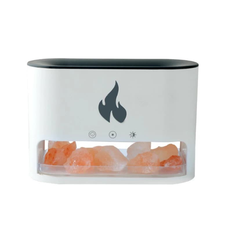 Valenti Mini umidificatore e diffusore per aromaterapia 2 in 1 con sale dell'Himalaya, USB 250 ml, LED a 7 colori, silenzioso, portatile per la casa, di