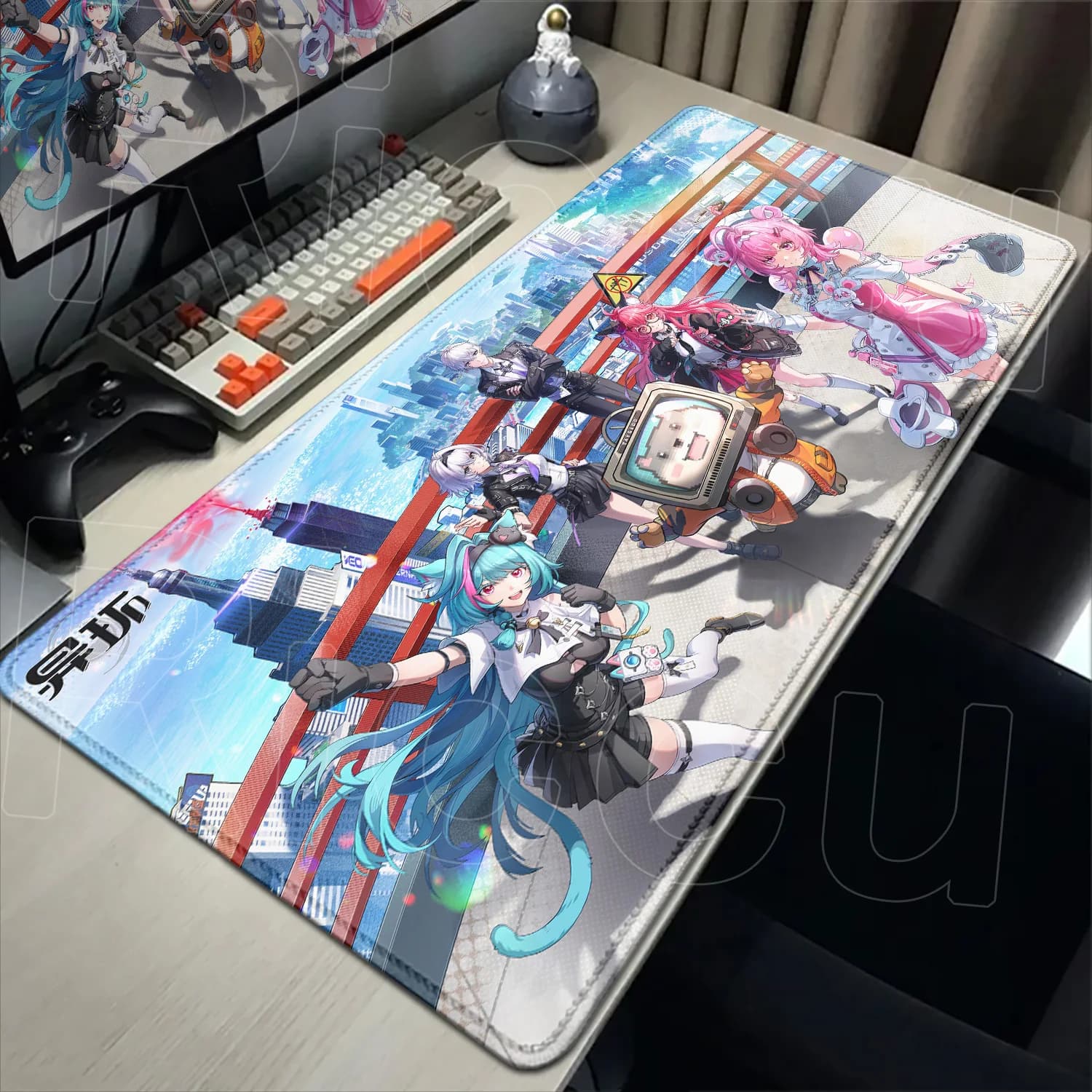 Tappetino per mouse Neverness to Everness NTE Cute Girl XXL, tappetino per tastiera da gioco con stampa HD, tappetino per mouse per ufficio, computer, anime, gamer, tappetino da scrivania