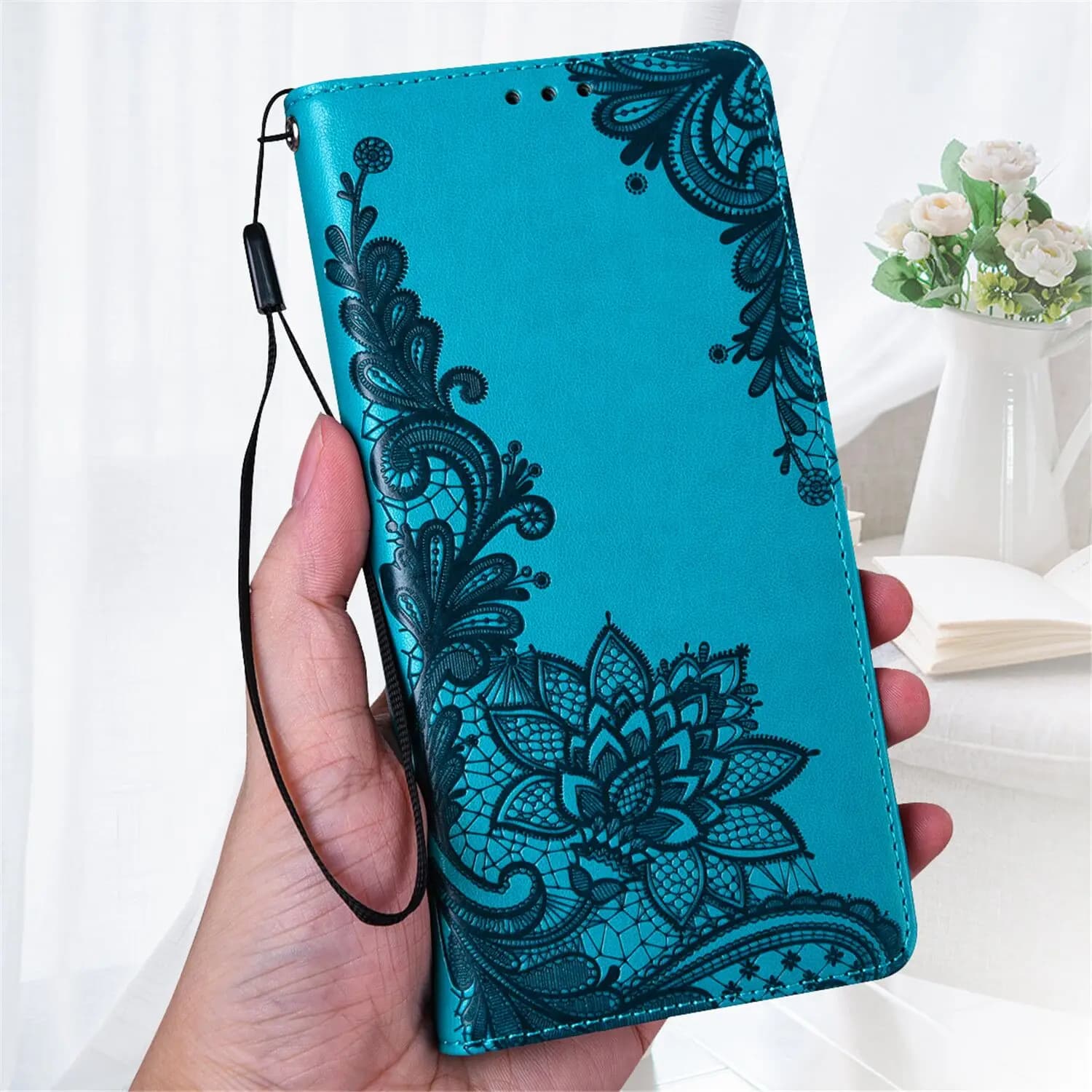 Luxury Embossing Flip Phone Case For Samsung Galaxy S20 S21 FE S22 Plus S23 S24 Ultra M30S M31S M52 Leather Wallet Bracket Cover