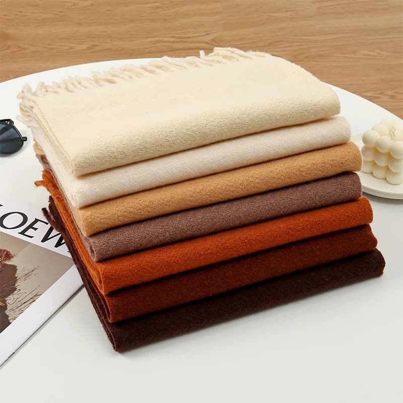 New Winer Sciarpa di Cachemire Calda per Le Donne di Modo Solido Coperta di Spessore Scialle di Pashmina Wrap Femminile Bufanda Echarpe Foulard 2025