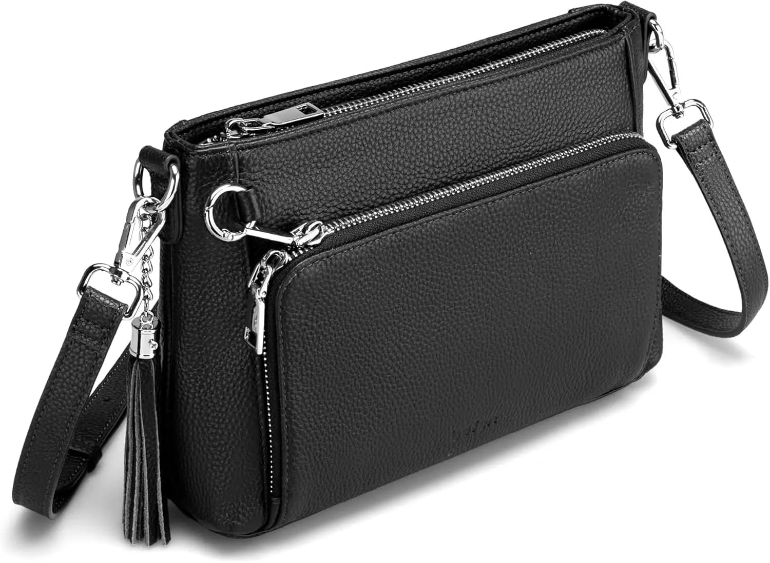 Borse a Tracolla Antifurto in Vera Pelle per Donne, Borsette e Borse a Spalla con Portafoglio Integrato, Borsa in Pelle RFID