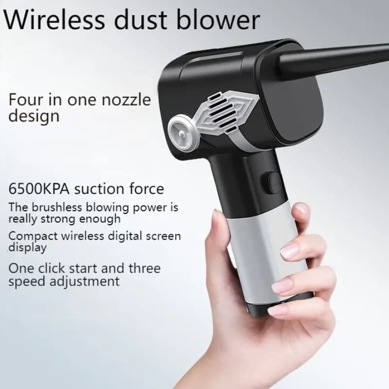 Mini powder blowing high power 6500KPa intake pressure intake hair removal dust blower small strong hair dryer powder collector