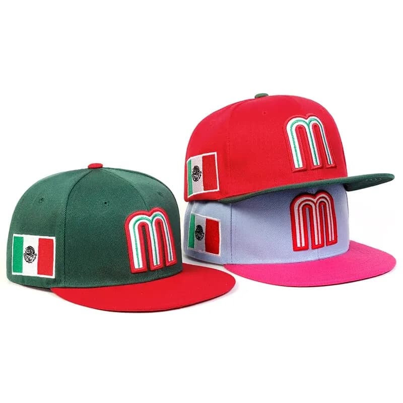 Cappello Unisex con Lettera M e Bandiera Brasiliana Ricamata, Cappello Hip-hop Primaverile e Autunnale, Regolabile, Casual, da Baseball, Protezione Solare