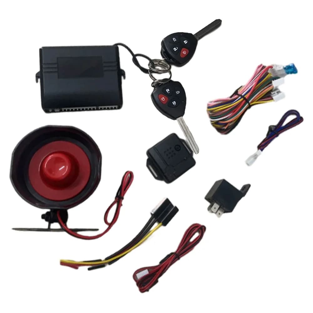 Serratura centralizzata remota per auto 12V Sistema di accesso senza chiave Chiusura centralizzata con sistemi di allarme per auto 2 telecomandi