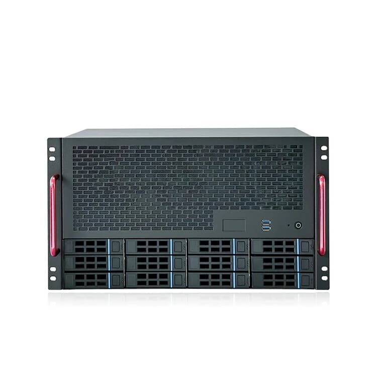 JMCD Best Selling NAS12S4-2 12-Bay Rack-Mount ATX Nas Case For Home PC Private Cloud Data Backup Server Chassis Storage