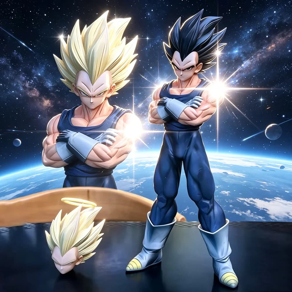 Statuetta Anime Dragon Ball Z di Vegeta, 27,5 cm/10,82 pollici, Action Figure in PVC, Ornamento da Scrivania, Modellino da Collezione, Giocattolo Regalo