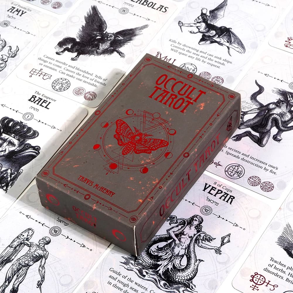 Tarocchi occulto 78 Carte Divinazione Set Mazzo Carta Oracle Il Pesadilla Prima di Cristo Mas Divinazione Diga il futuro Gioco da tavolo giocattolo