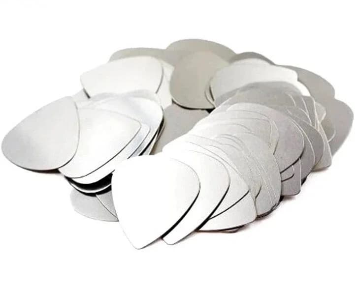 10pcs Metal Guitar Picks Acoustic Electric Plectrums Silver .3mm Stainless Steel