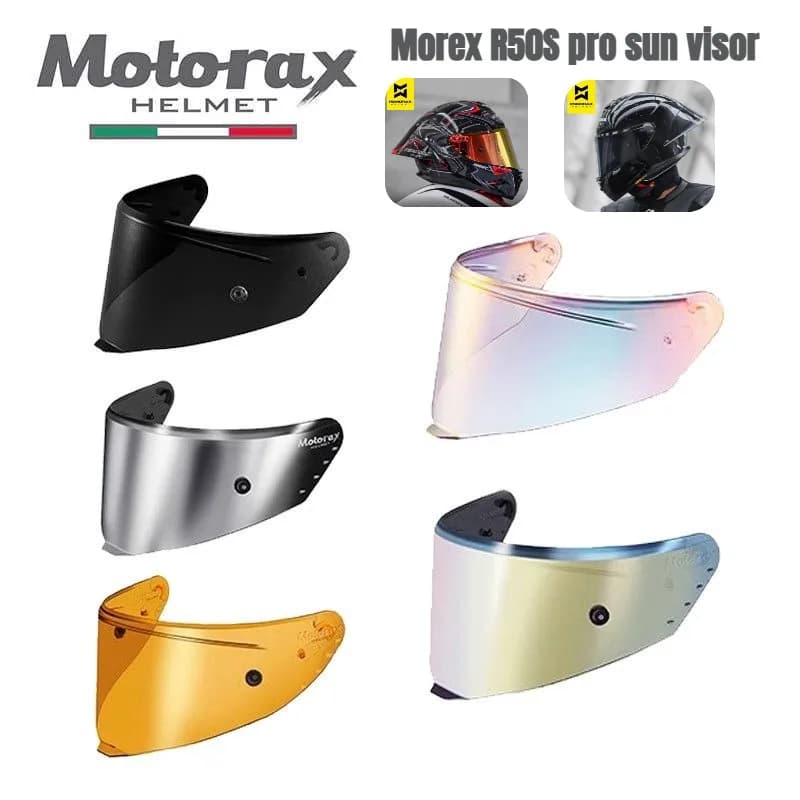 MOTORAX R50S Colorful visor Helmet lens with competitive buckle R50Spro Helmet visor Replacement sun visor Face mask