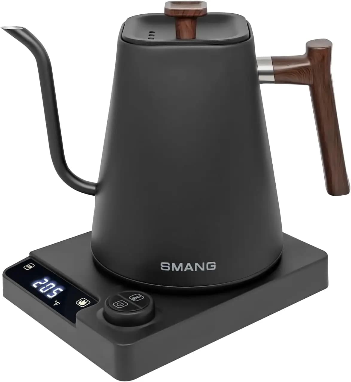 Swan neck electric kettle, ±1 °F Temperature control, 1 liter stainless steel, without BPA, quick heating for coffee and tea