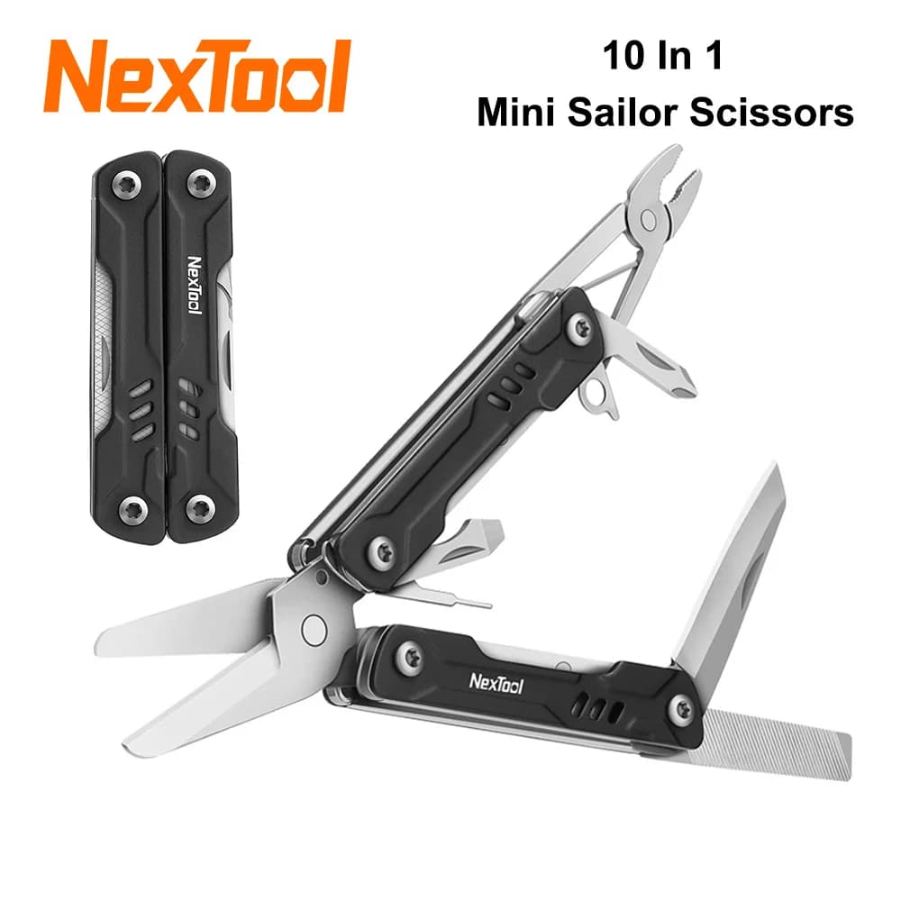 NexTool Mini Sailor Scissors Versione 10 in 1 EDC Multiutensile Pinze Multiuso Mini Coltello Tascabile Pieghevole Strumenti Multifunzione